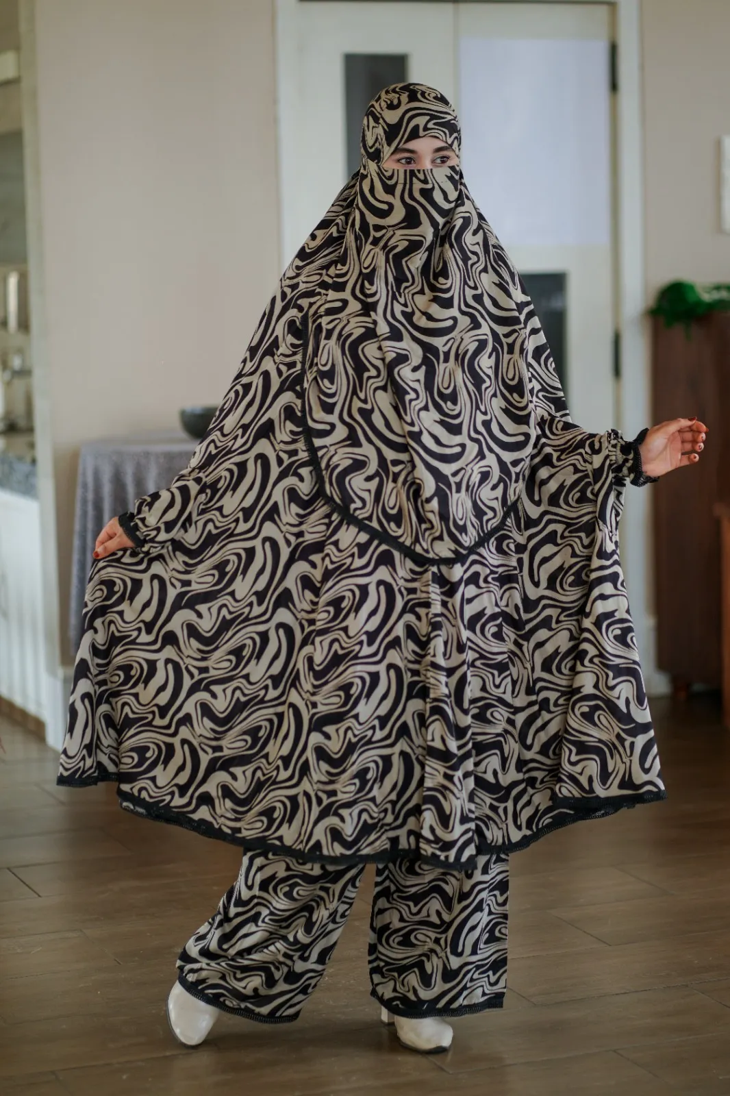 Premium Lilen Khimar with plazu 106